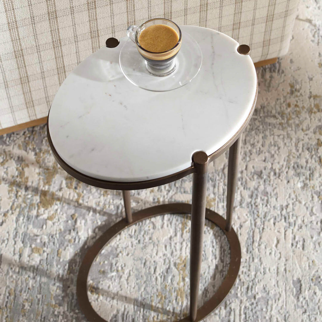 Mercier Round Marble Side Table