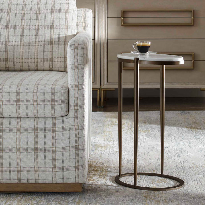 Mercier Round Marble Side Table