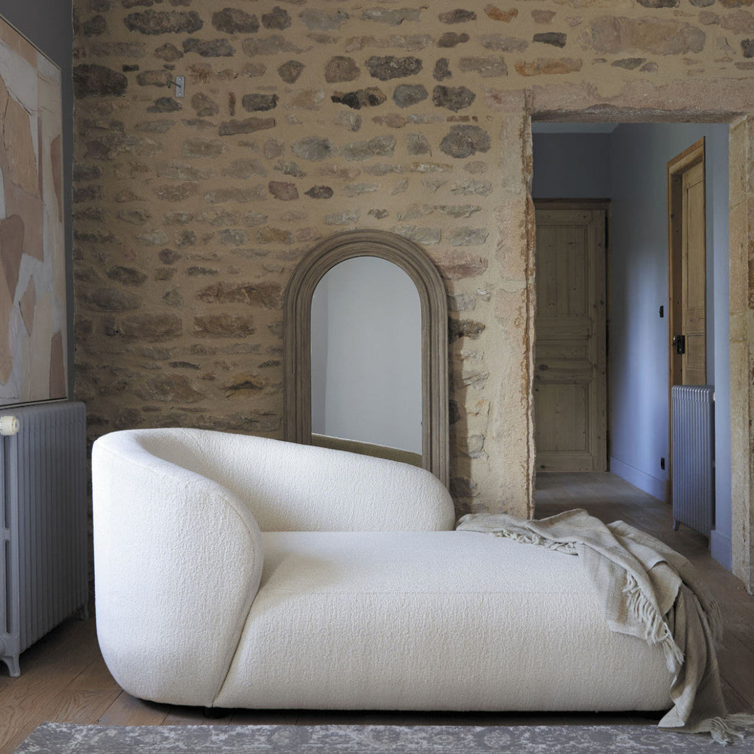 Lisette Boucle Chaise Sofa - Cream