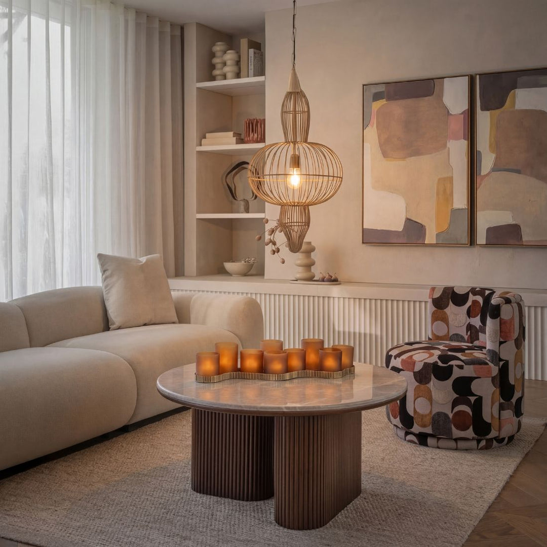 Mira Orb Wire Pendant Light - Gold
