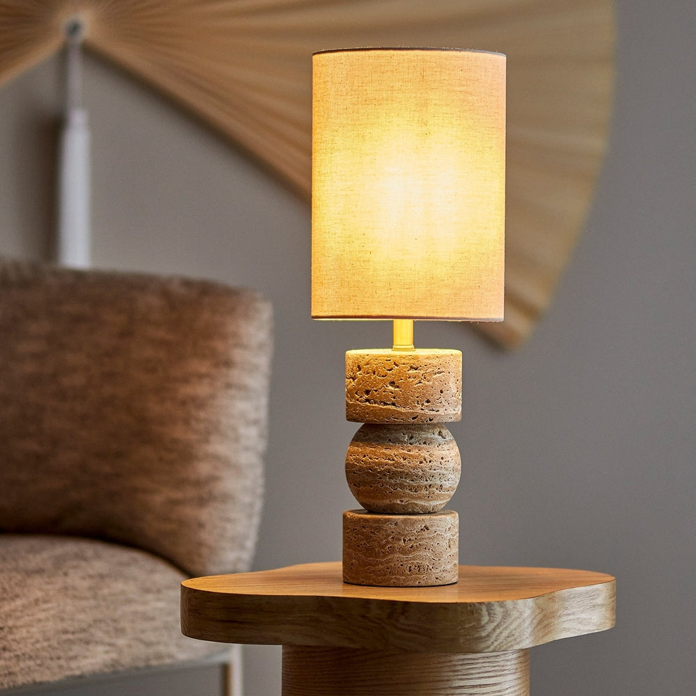 Marci Travertine Table Lamp