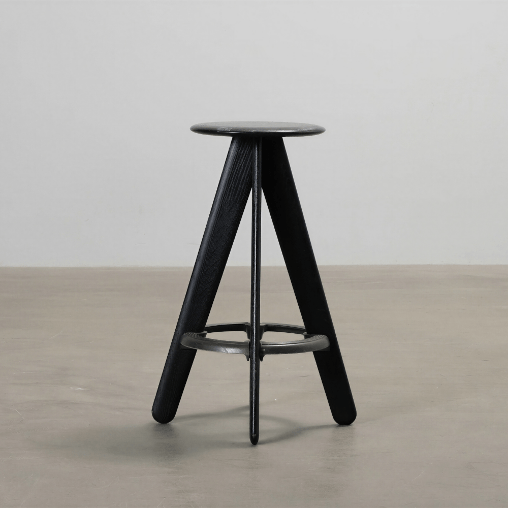 Slab Bar Stool - Black