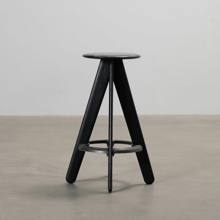 Slab Bar Stool - Black