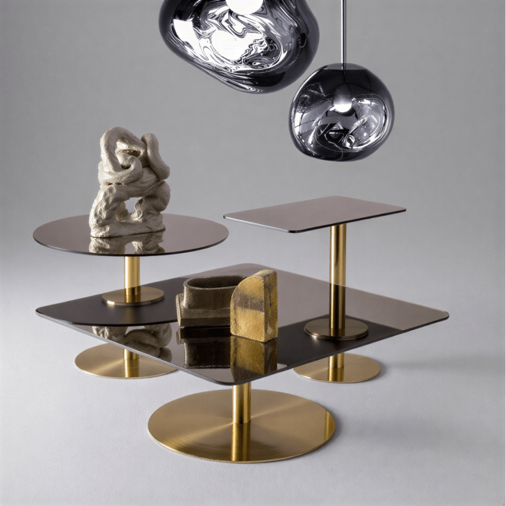 Flash Rectangle Table - Brass