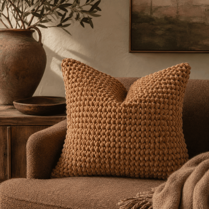 Tuffra Bobble Texture Cushion 50x50cm - Tan