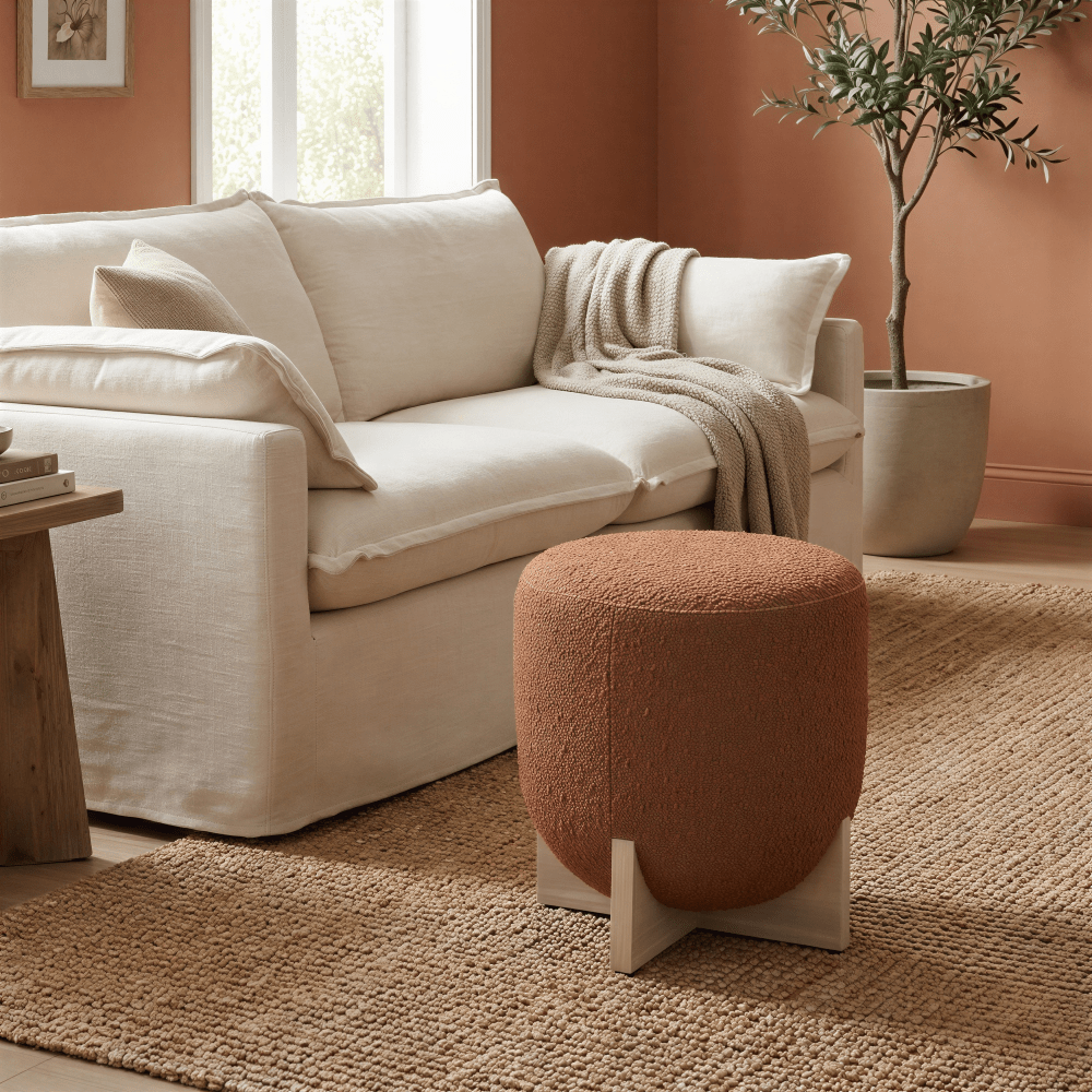 Whisper Stool (Crib 5) - Burnt Orange