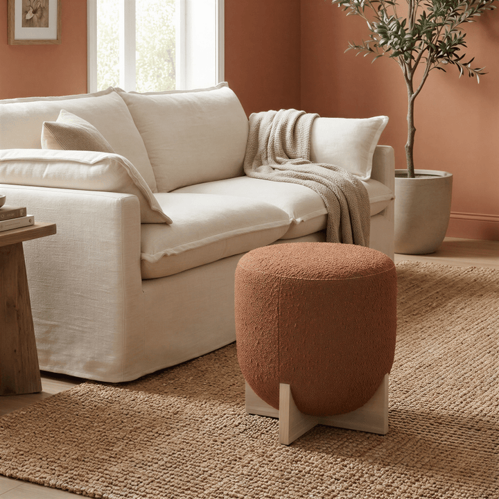 Whisper Stool (Crib 5) - Burnt Orange