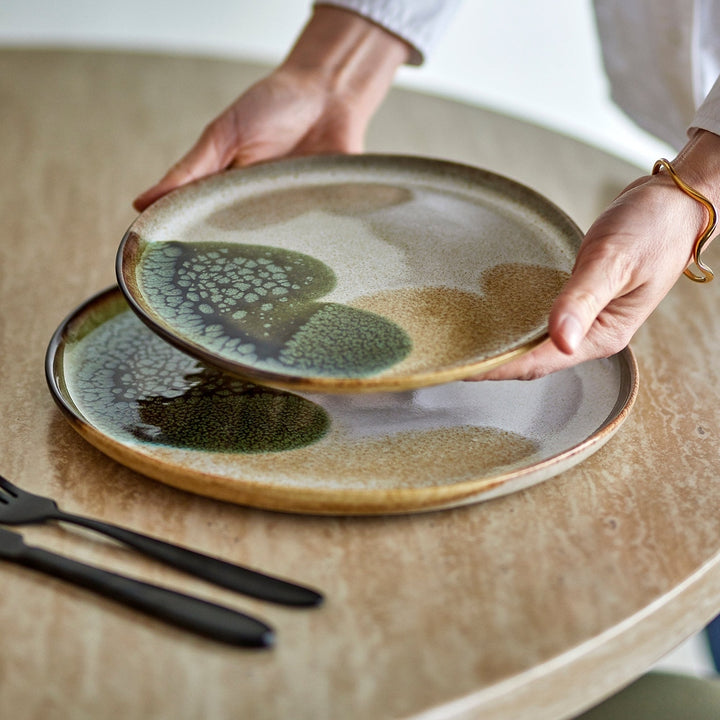 Jules 12 Piece Stoneware Breakfast Set - Green