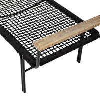 Bloomingville Outdoor Mundo Metal Bench in Black