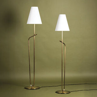 Pearce 1 Light Floor Lamp - Patina Brass