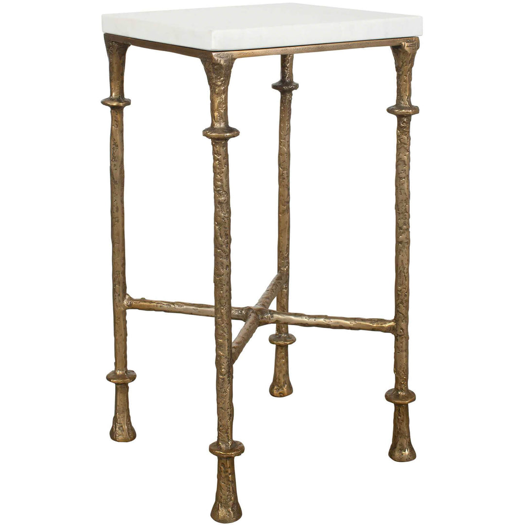 Penelope Square Side Table - White Marble