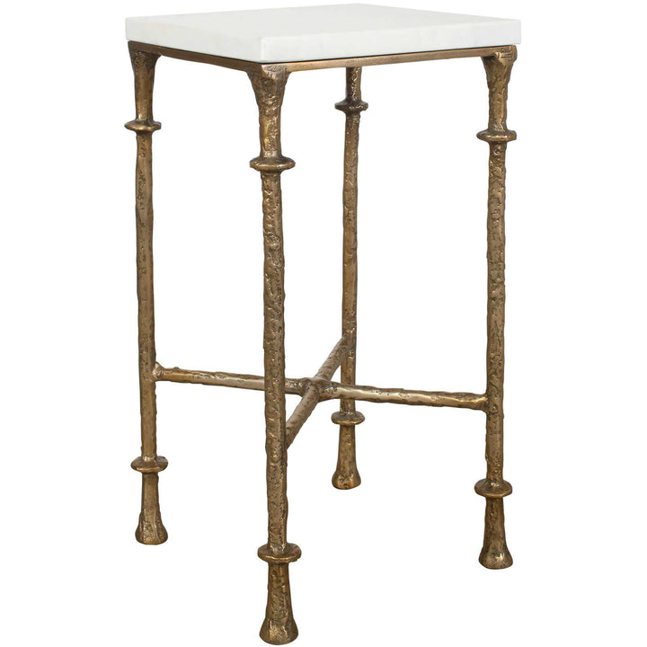 Penelope Square Side Table - White Marble