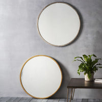 Gallery Interiors Harvey Round Mirror in Gold