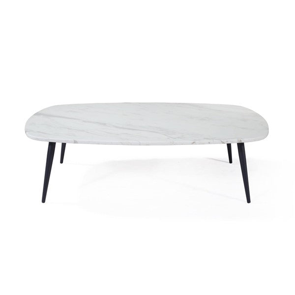 Niah Marble Rectangular Coffee Table - White Tommy Franks 1