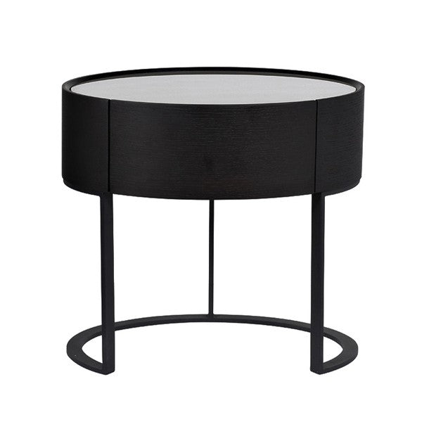 Verge Bedside Table - Black Oak Tommy Franks 1