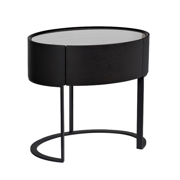 Verge Bedside Table - Black Oak Tommy Franks 3