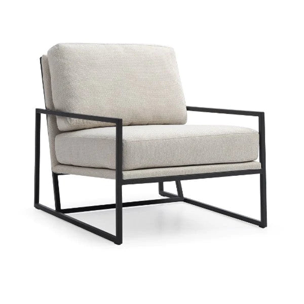 Newell Lounge Chair - Avery Velour Cream Tommy Franks 3