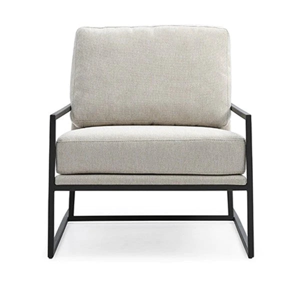 Tommy Franks Newell Lounge Chair in Avery Velour Cream