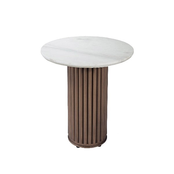 Odessa Marble Round Side Table Tommy Franks 1