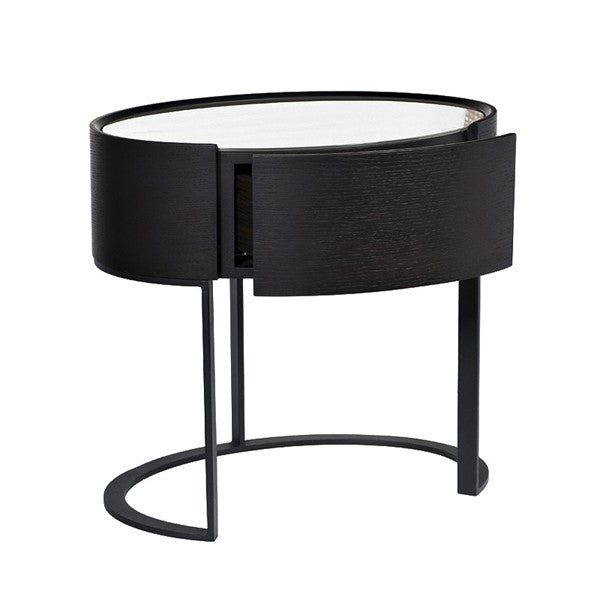 Verge Bedside Table - Black Oak Tommy Franks 2