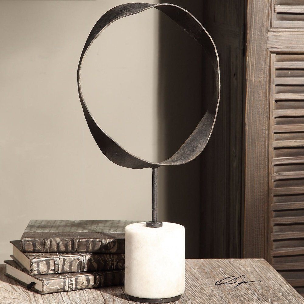Rilynn Metal Marble Ring Sculpture Uttermost 2