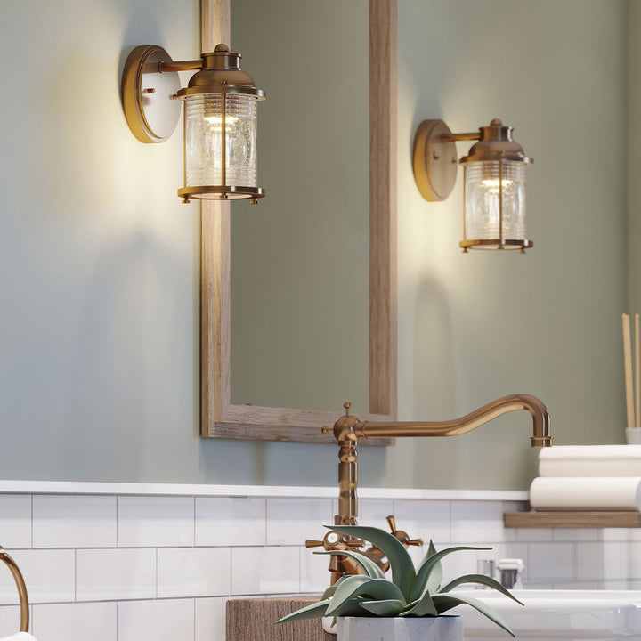 Ashland Bay 1 Light Wall Light - Brass Elstead 2