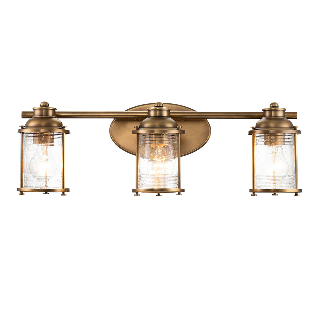 Ashland Bay 3 Light Wall Light - Brass Elstead 1