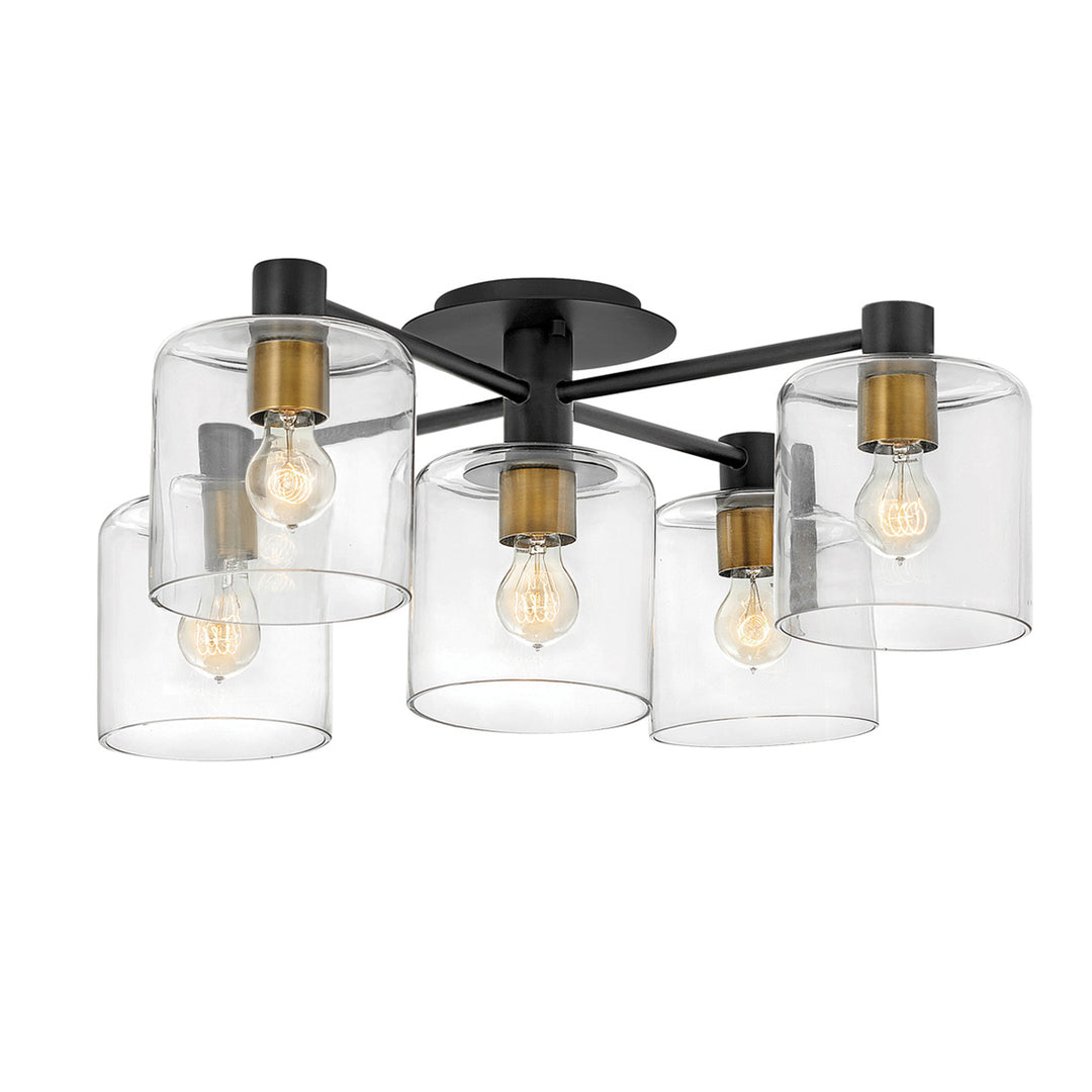 Axel 5 Light Semi-flush - Black Elstead 1