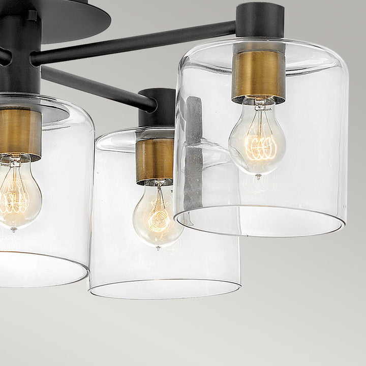 Axel 5 Light Semi-flush - Black Elstead 3