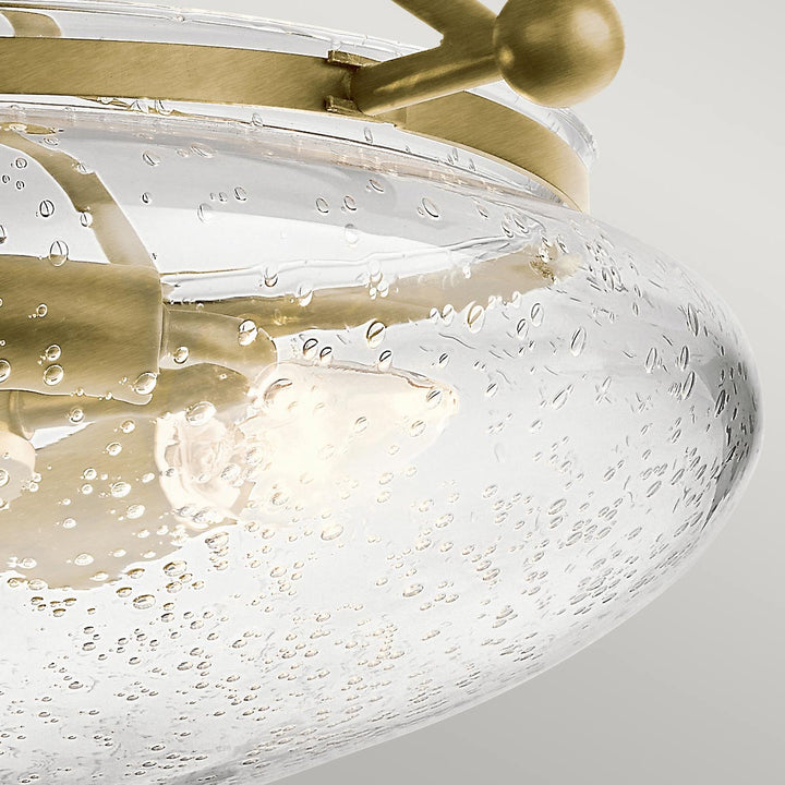 Belle 3 Light Semi-Flush- Brushed Natural Brass Elstead 4