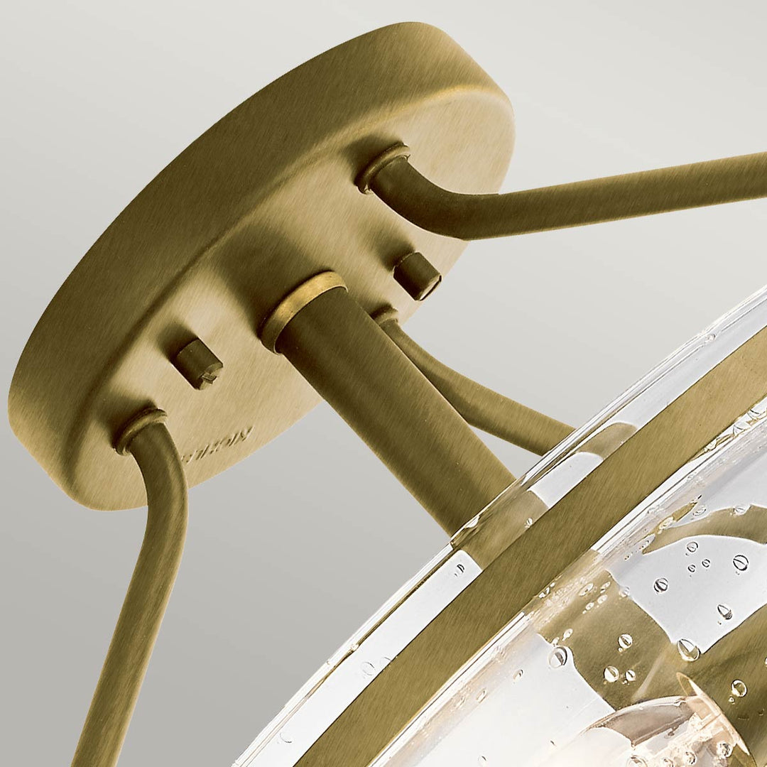 Belle 3 Light Semi-Flush- Brushed Natural Brass Elstead 5