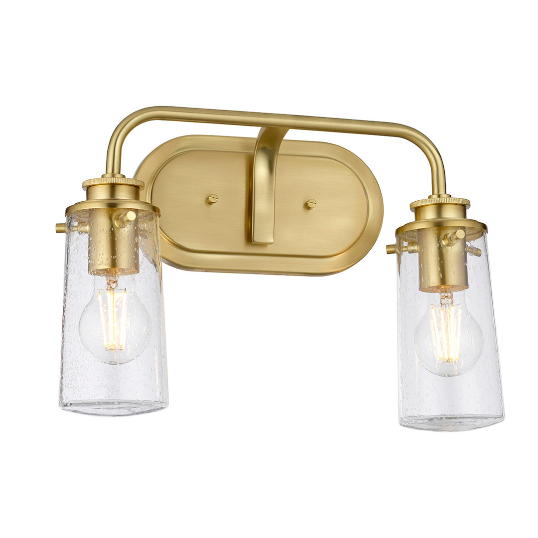 Braelyn 2 Light Wall Light - Brushed Brass Elstead 1