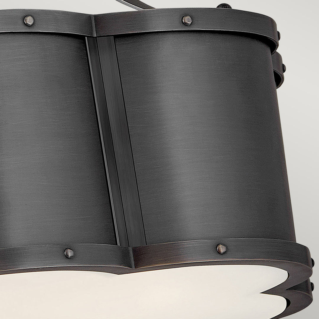 Chance 2 Light Semi-flush - Blackened Brass Elstead 3