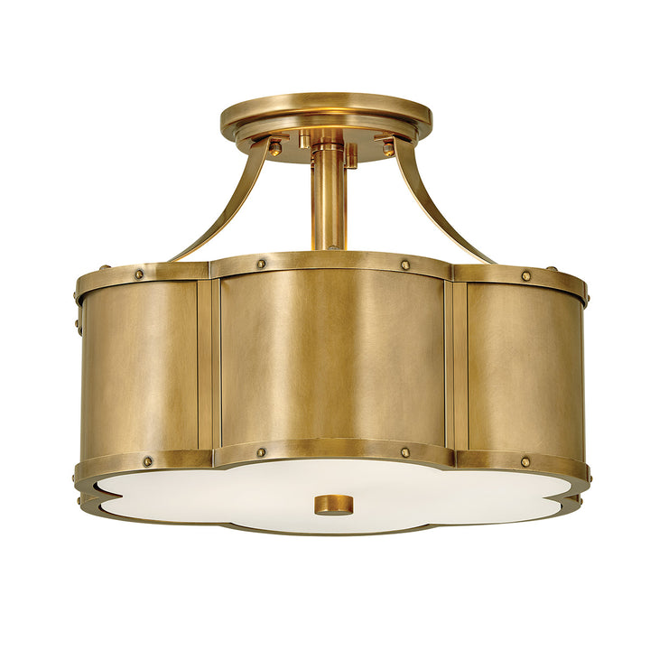 Chance 2 Light Semi-flush - Heritage Brass Elstead 1