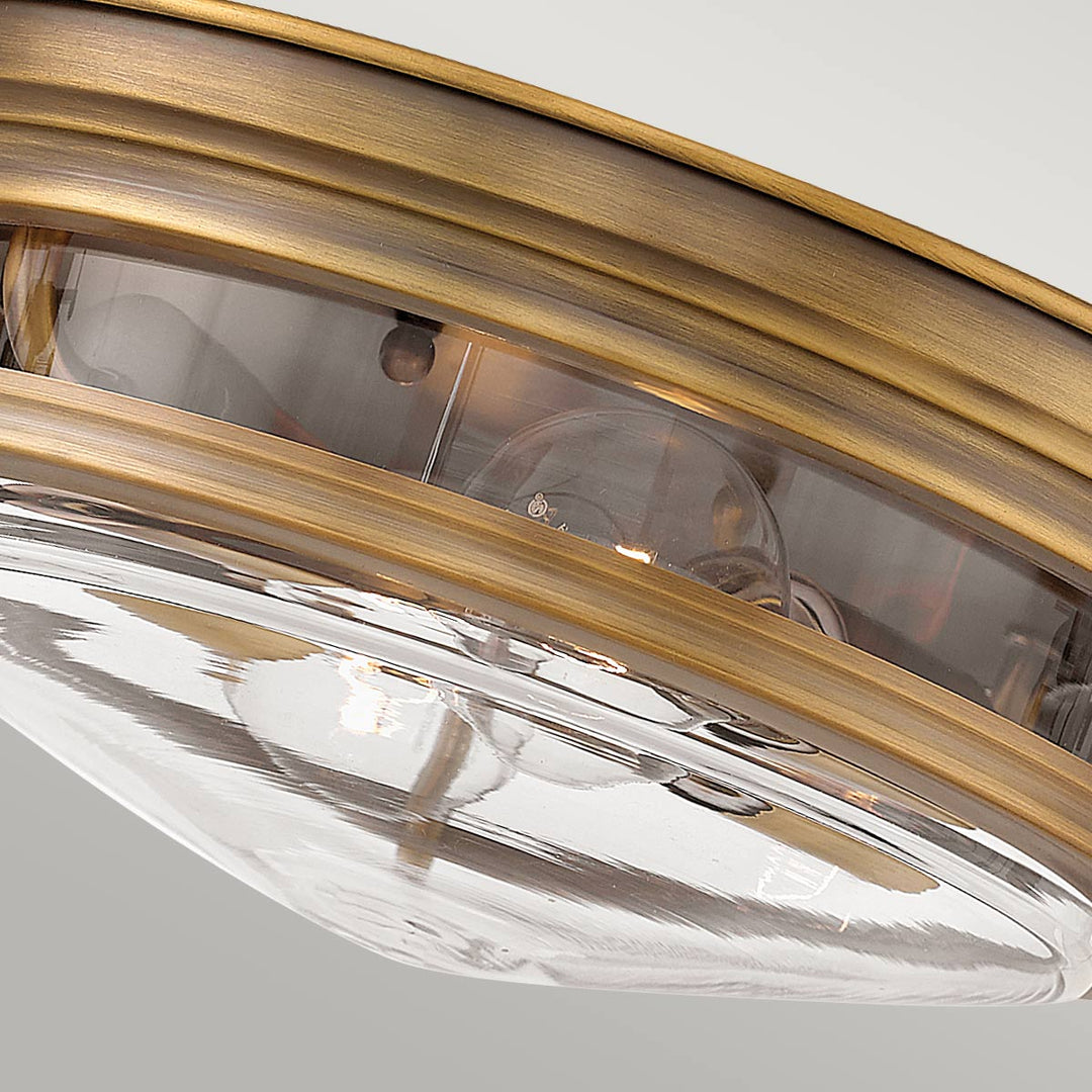 Hadrian 2 Light Flush - Clear Glass - Brushed Bronze Elstead 4