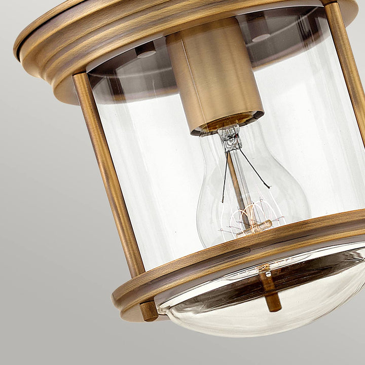 Hadrian 1 Light Flush - Clear Glass - Brushed Bronze Elstead 3