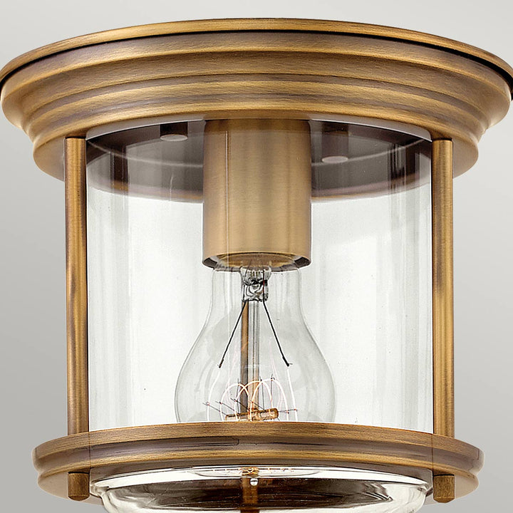 Hadrian 1 Light Flush - Clear Glass - Brushed Bronze Elstead 4