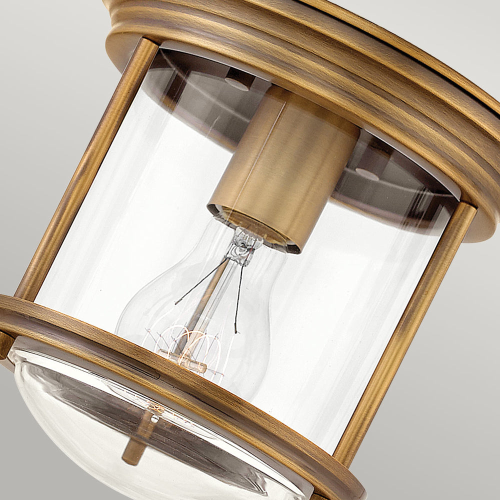 Hadrian 1 Light Flush - Clear Glass - Brushed Bronze Elstead 2
