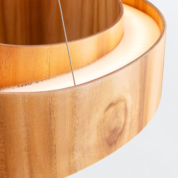 Horizon LED Ring Pendant - Teak Elstead 5