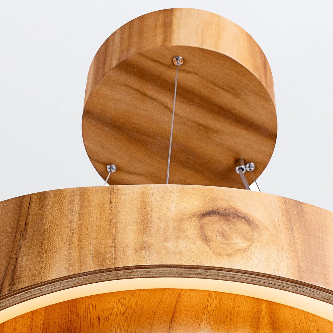 Horizon LED Ring Pendant - Teak Elstead 6