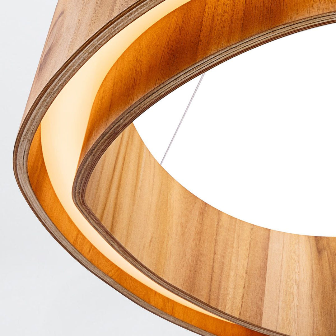 Horizon LED Ring Pendant - Teak Elstead 4