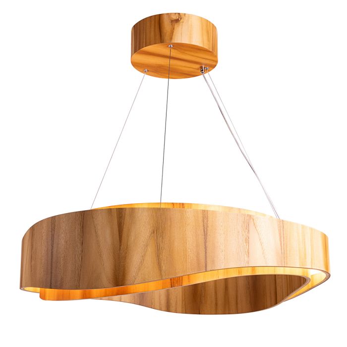 Horizon LED Ring Pendant - Teak Elstead 7