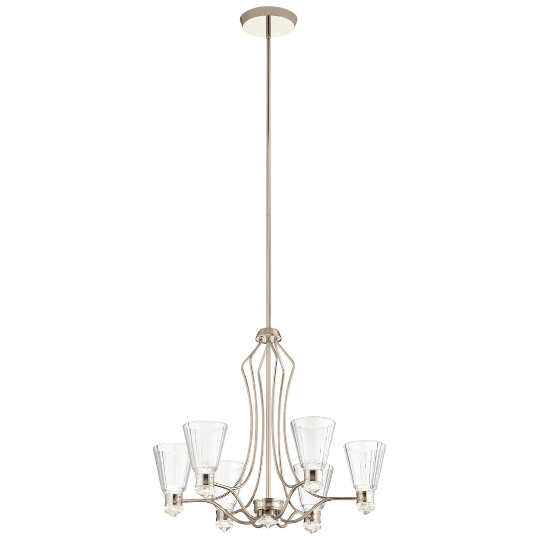 Kayva LED 13 Light 6 Arm Chandelier Elstead 1