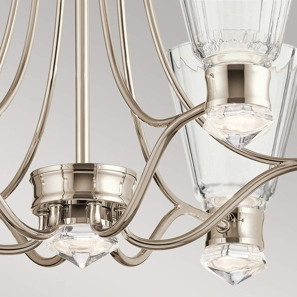 Kayva LED 13 Light 6 Arm Chandelier Elstead 2