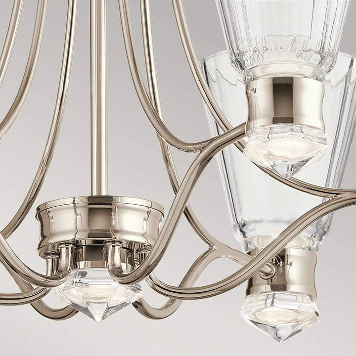 Kayva LED 13 Light 6 Arm Chandelier Elstead 2