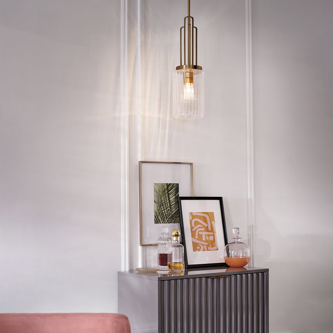 Kimrose 1 Light Mini Pendant - Brass Elstead 5