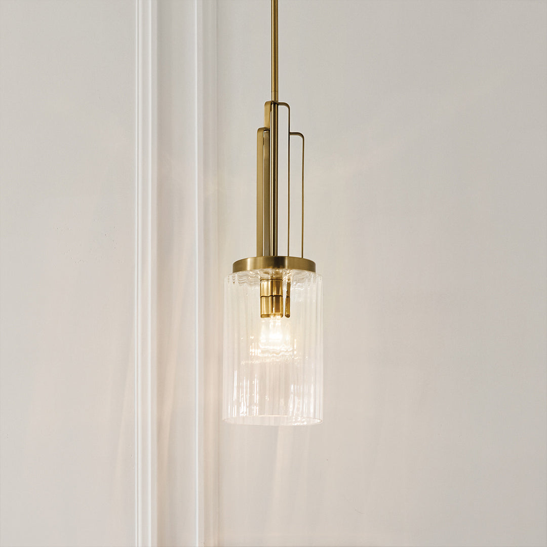 Kimrose 1 Light Mini Pendant - Brass Elstead 4