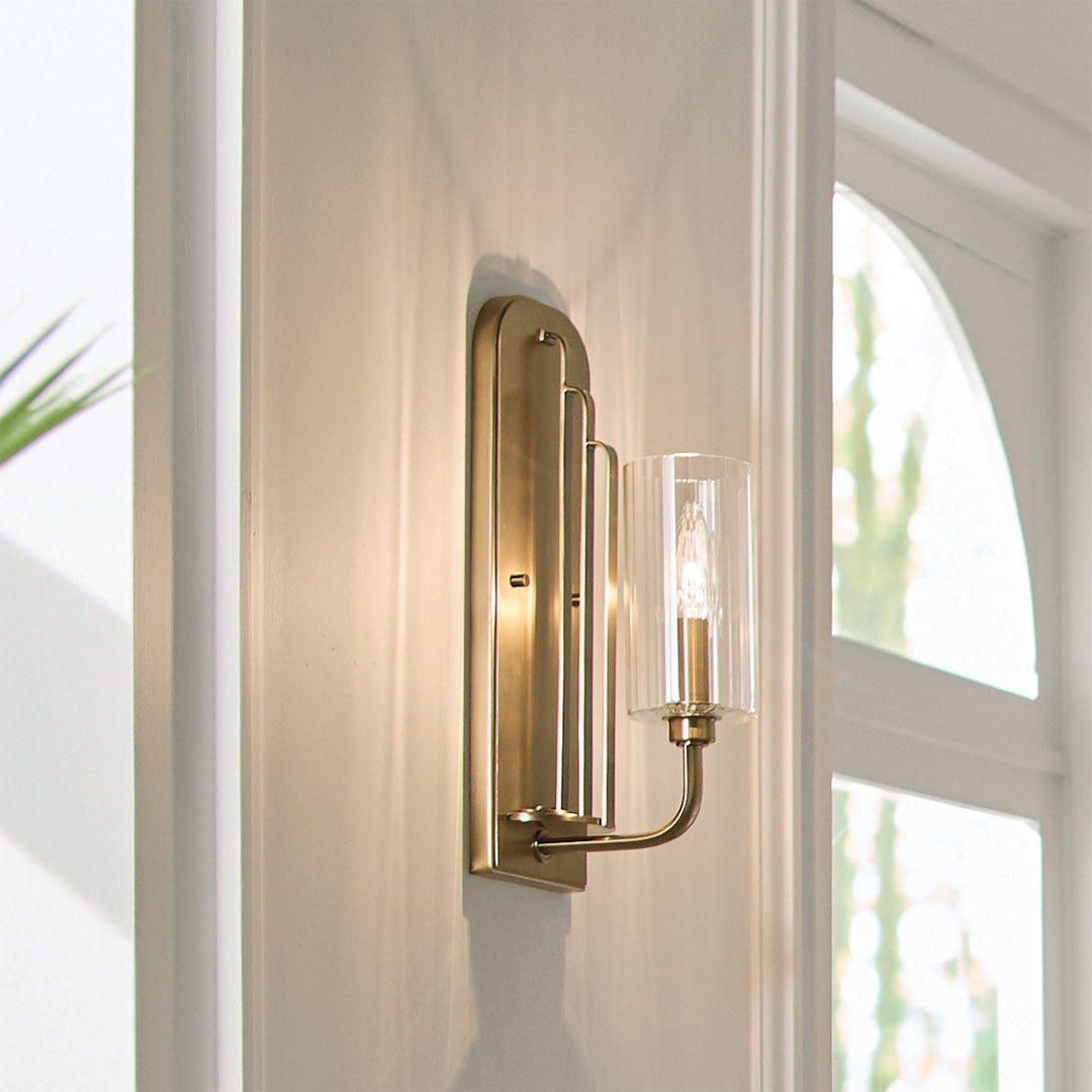 Kimrose 1 Light Wall Light - Brass Elstead 2