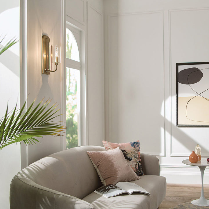 Kimrose 1 Light Wall Light - Brass Elstead 4