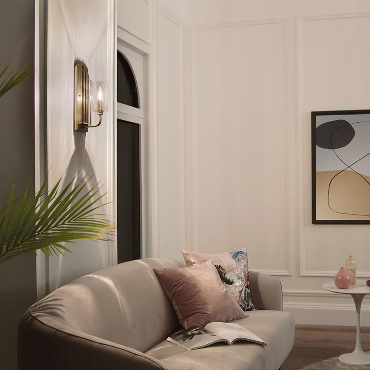 Kimrose 1 Light Wall Light - Brass Elstead 5
